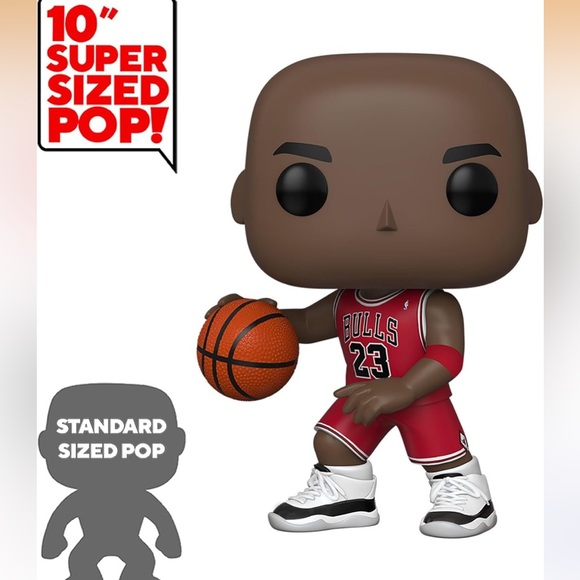 NEW! Large 10" Michael Jordan Funko Pop Chicago Bulls Size: 10”#23 Box#75 lrg - Picture 3 of 9